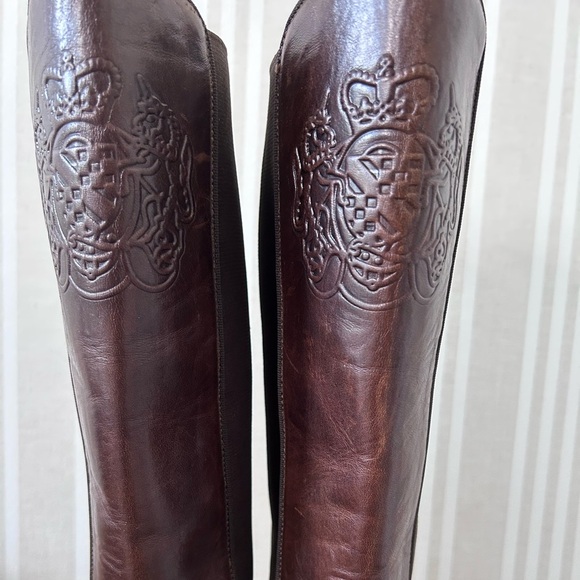 Alberto Fasciani Brown Italian Leather Riding Boots Women’s Size 37.5 - Picture 7 of 14